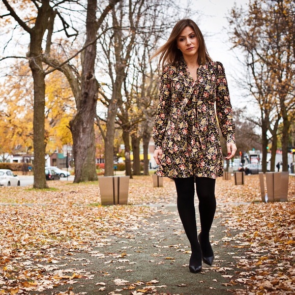 Fall Floral Dress - Picture 2 of 2